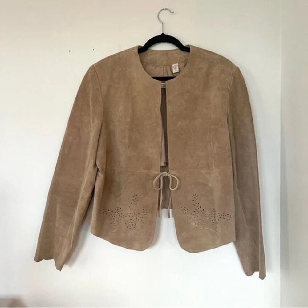 Vintage Suede Jacket in Beige/Tan
